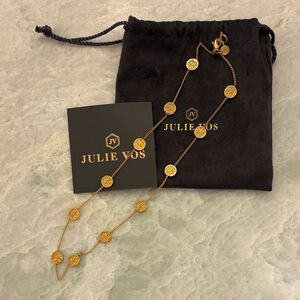 Julie Vos Gold Medallion Necklace